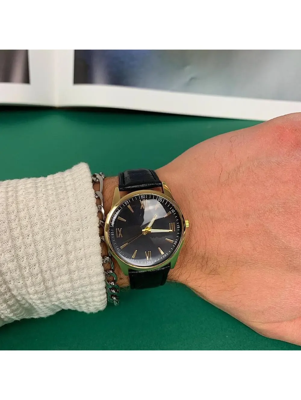 Minimalistic Black essential watch. 9 inches length. Is adjustable from 7-9